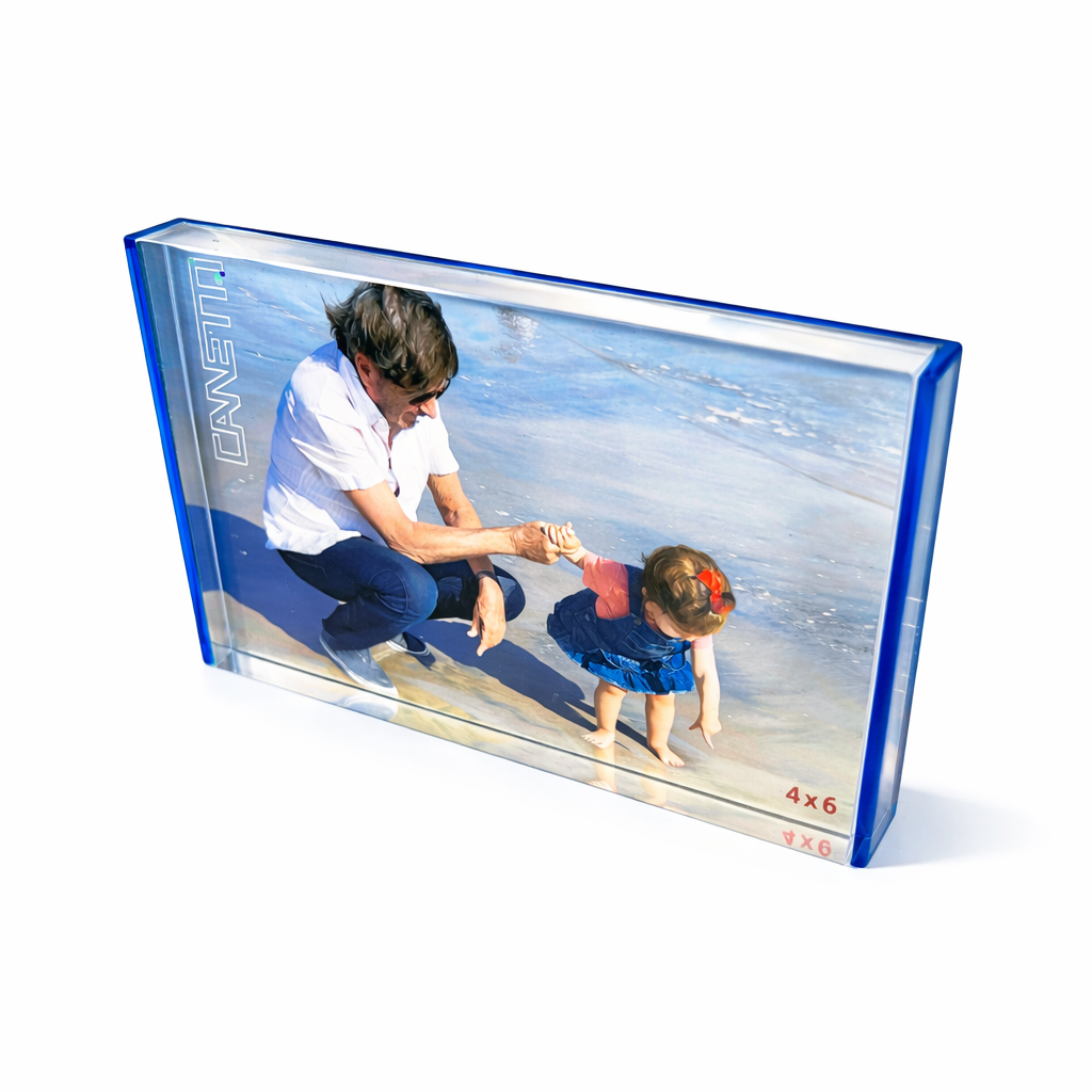 Frame-in-Frame Accent Edge: Graphite, Red and Blue