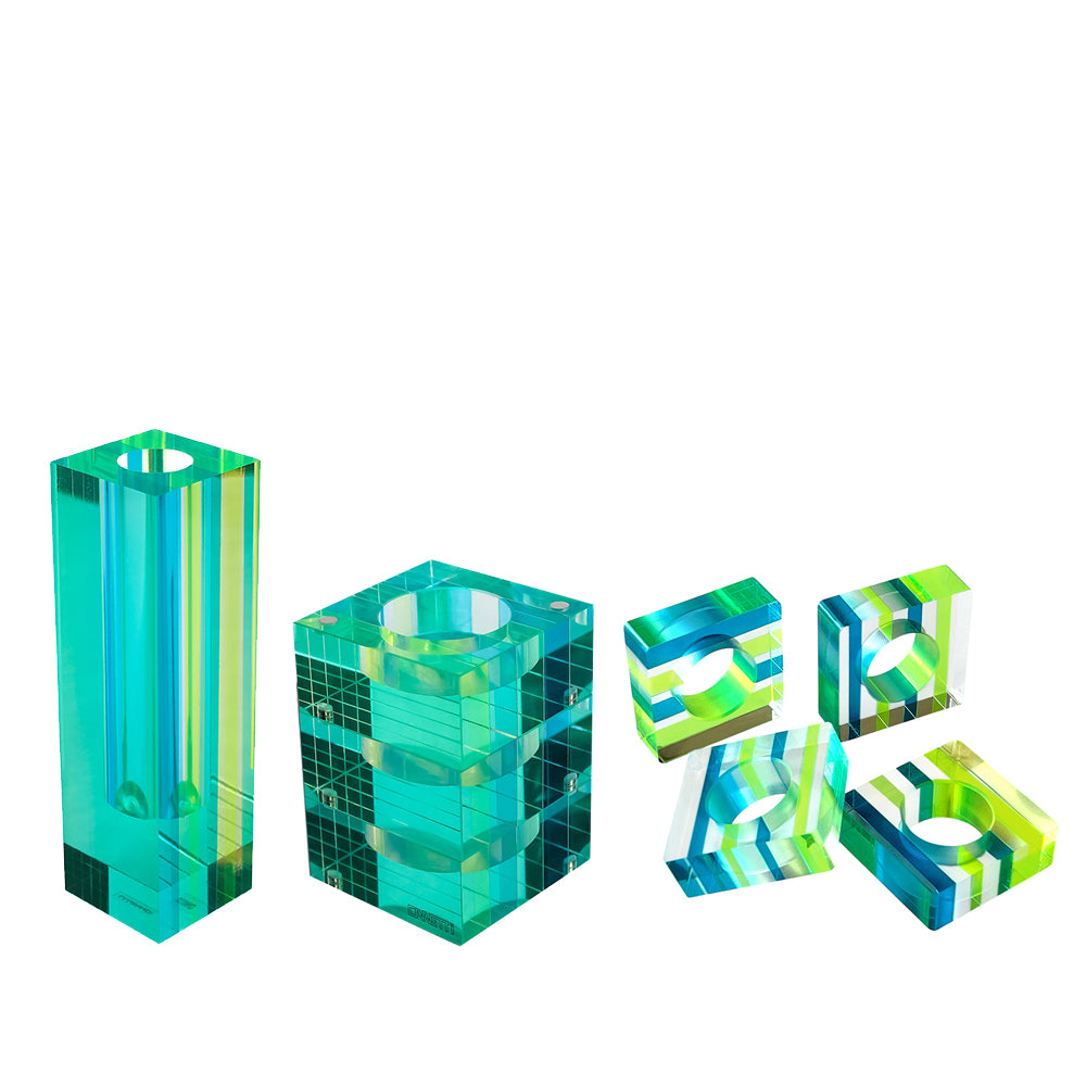 Blue-Green Table Set