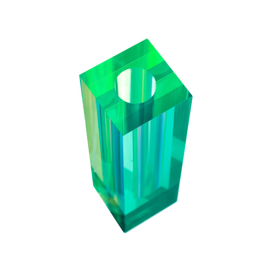 Canetti Acrylic Flower Vase in Blue/Green