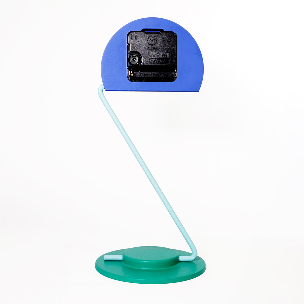 Peacock Desk Clock in Blue