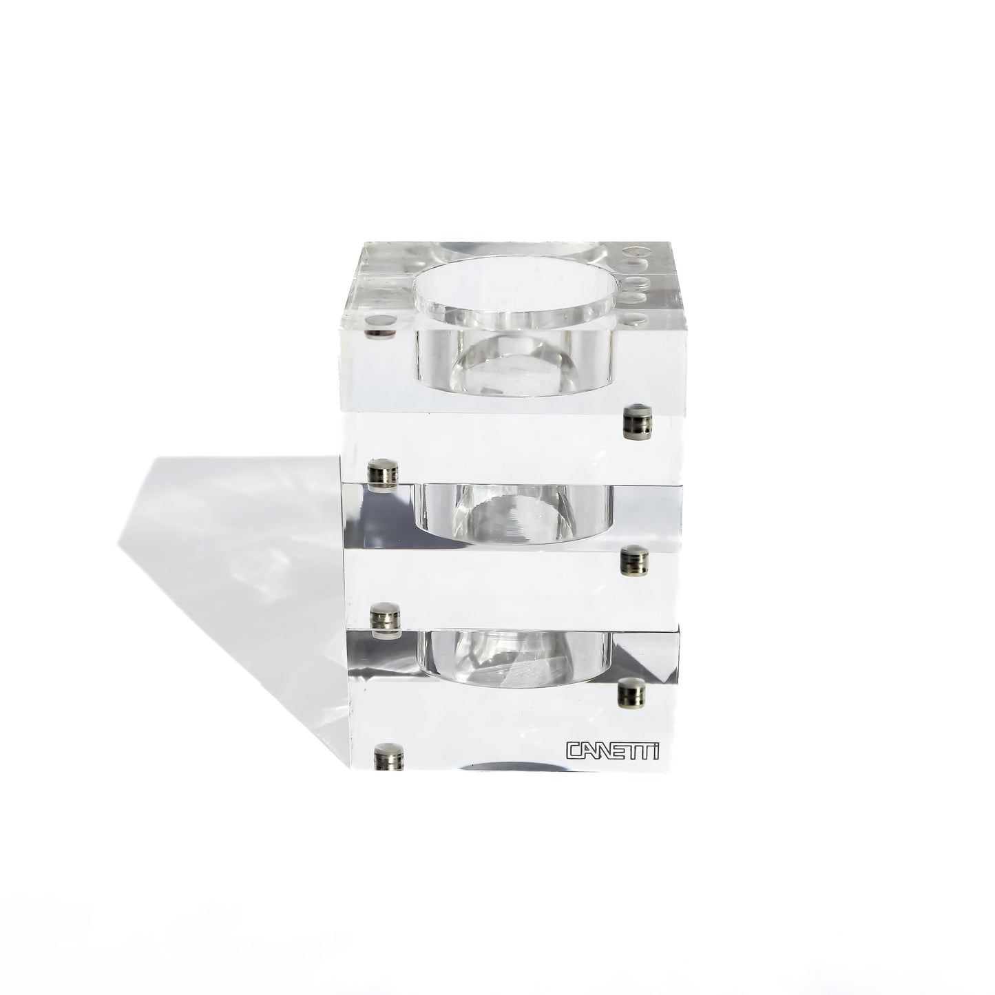 Magnetic Acrylic Tea Candle Holders - Clear Set of 3