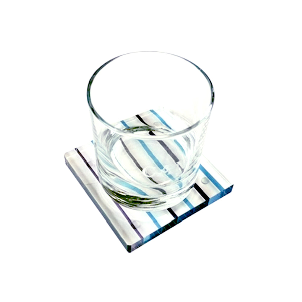 Canetti Colorful Coasters - Set of 4 in Blue/Purple