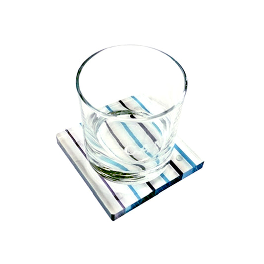 Canetti Colorful Coasters - Set of 4 in Blue/Purple
