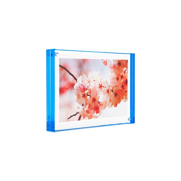 Color Edge Acrylic Magnet Frame in Blue