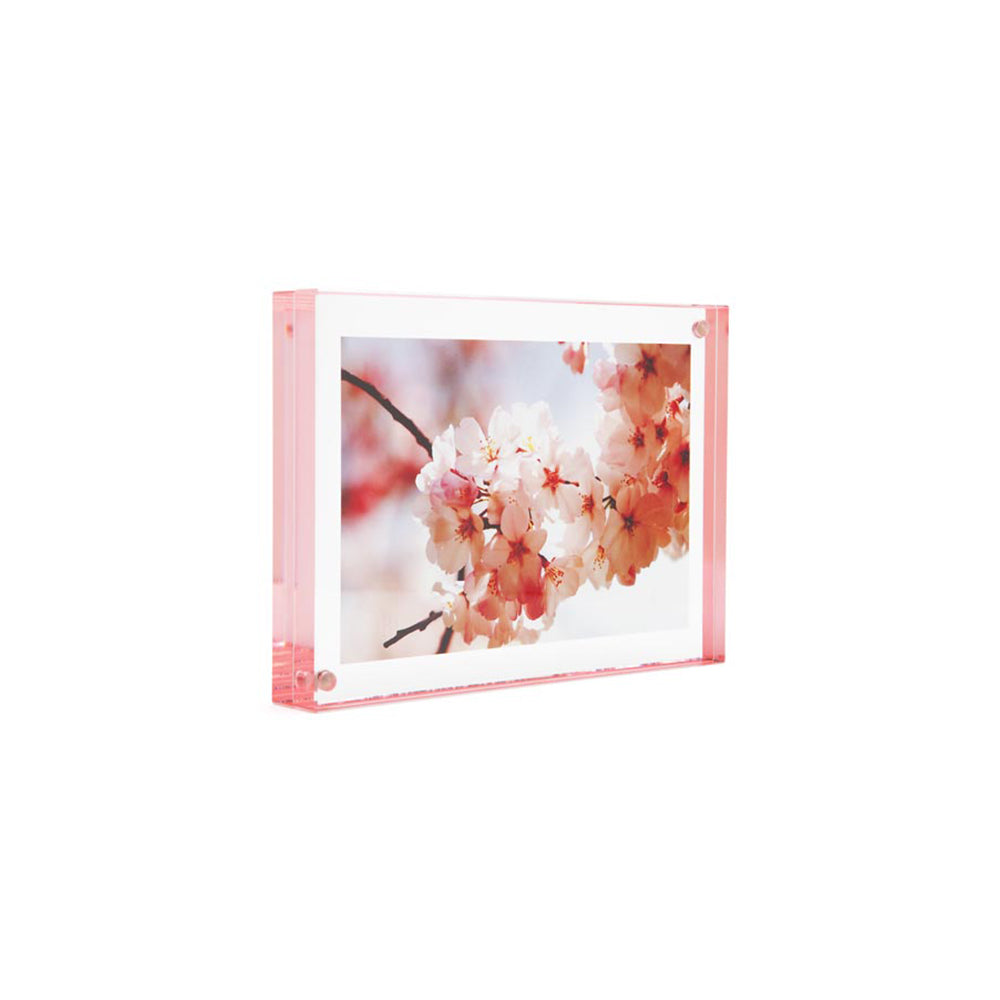 Color Edge Acrylic Magnet Frame in Rose