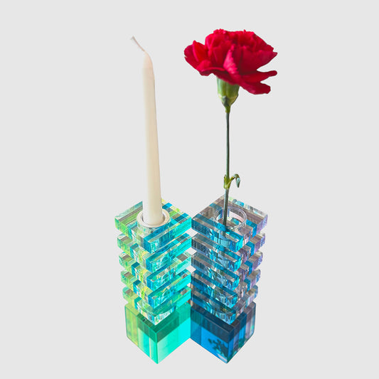 Combination Candleholder + Bud Vase Tower