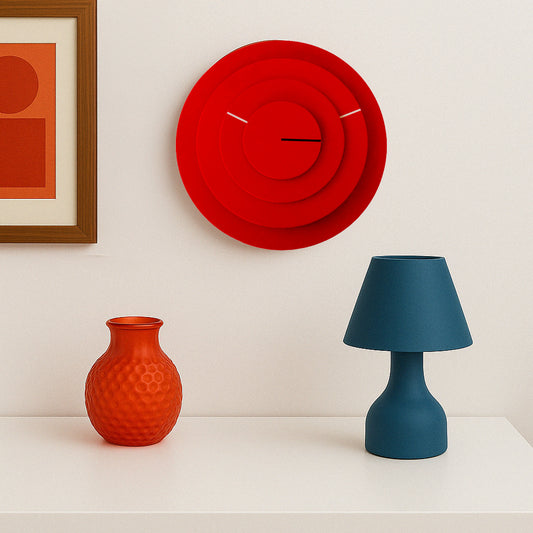 Canetti Space Wall Clock in Red