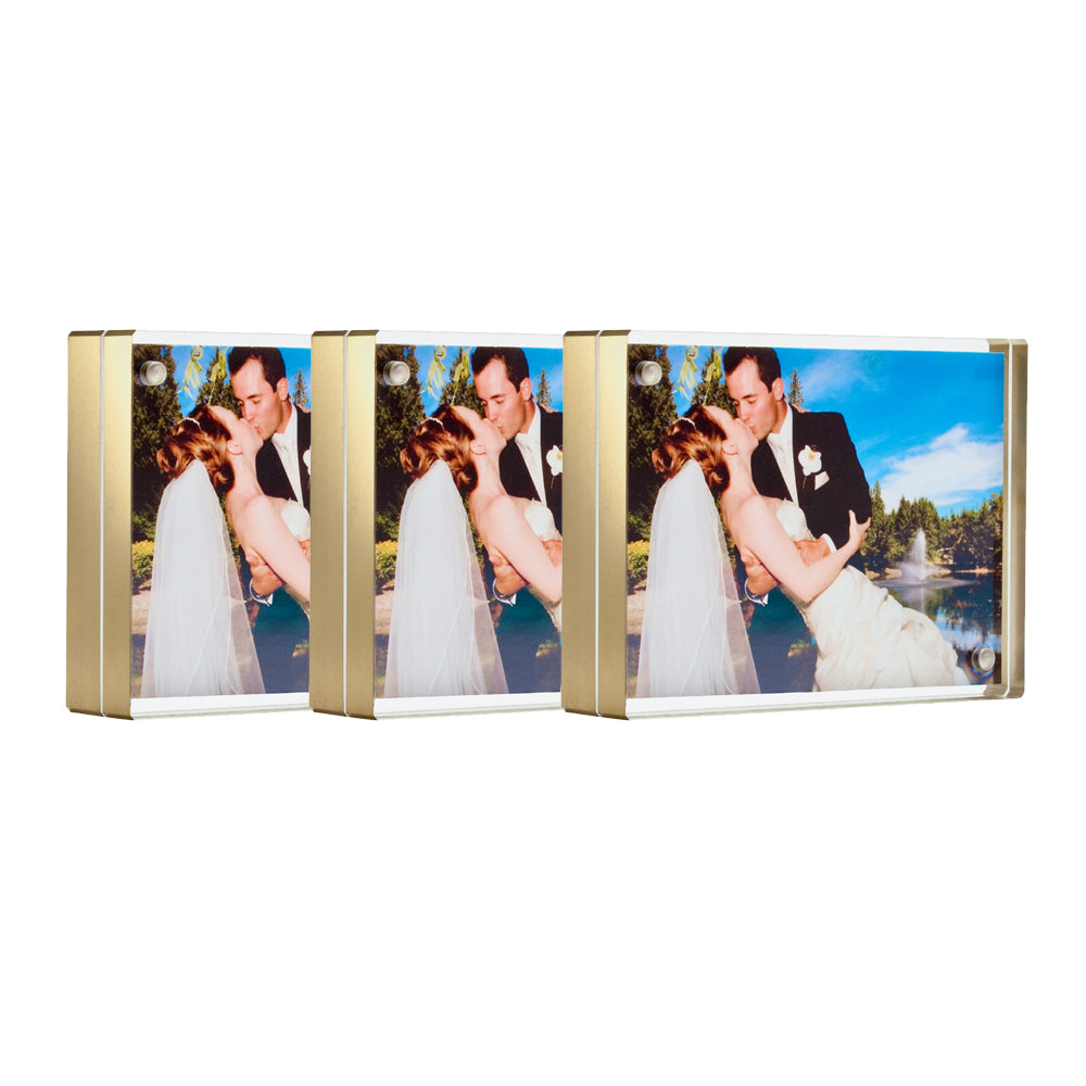 5" x 7" Gold Edge Magnet Frame - Set of 3