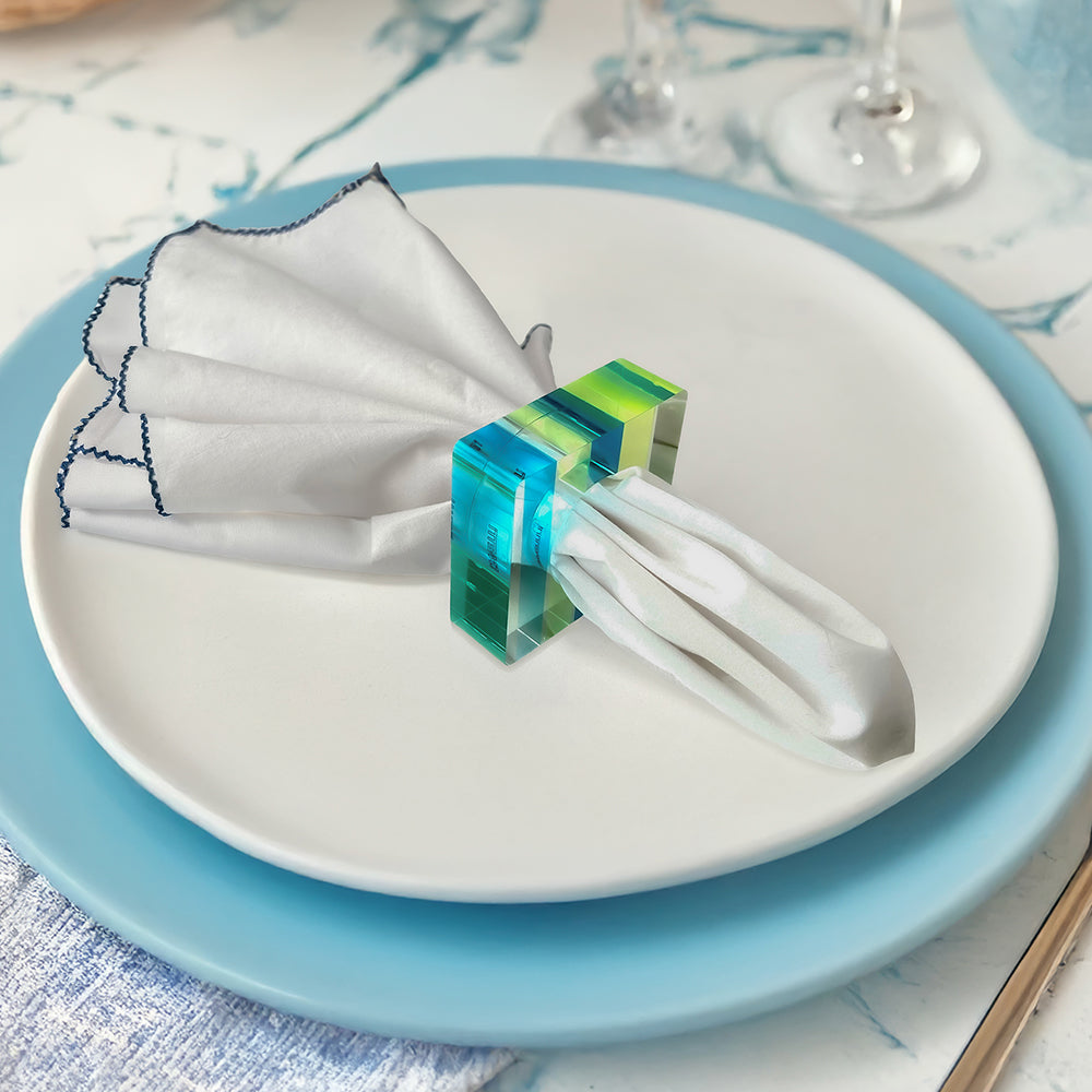Colorful Round Acrylic Napkin Rings - Set of 4