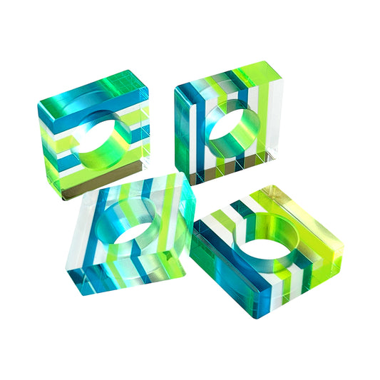 Square Acrylic Napkin Rings - Sets of 4