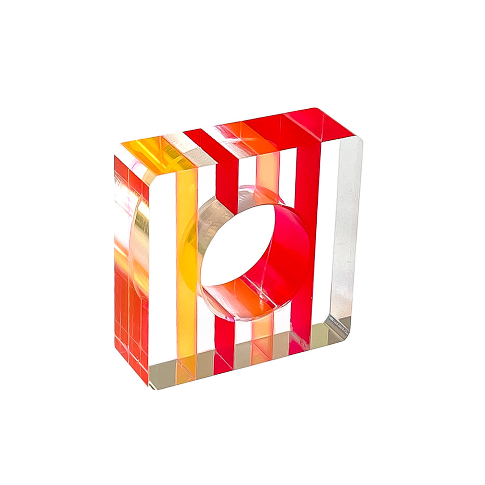 Colorful Square Acrylic Napkin Rings - Set of 4