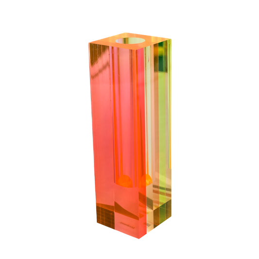 Canetti Acrylic Flower Vase in Yellow/Orange