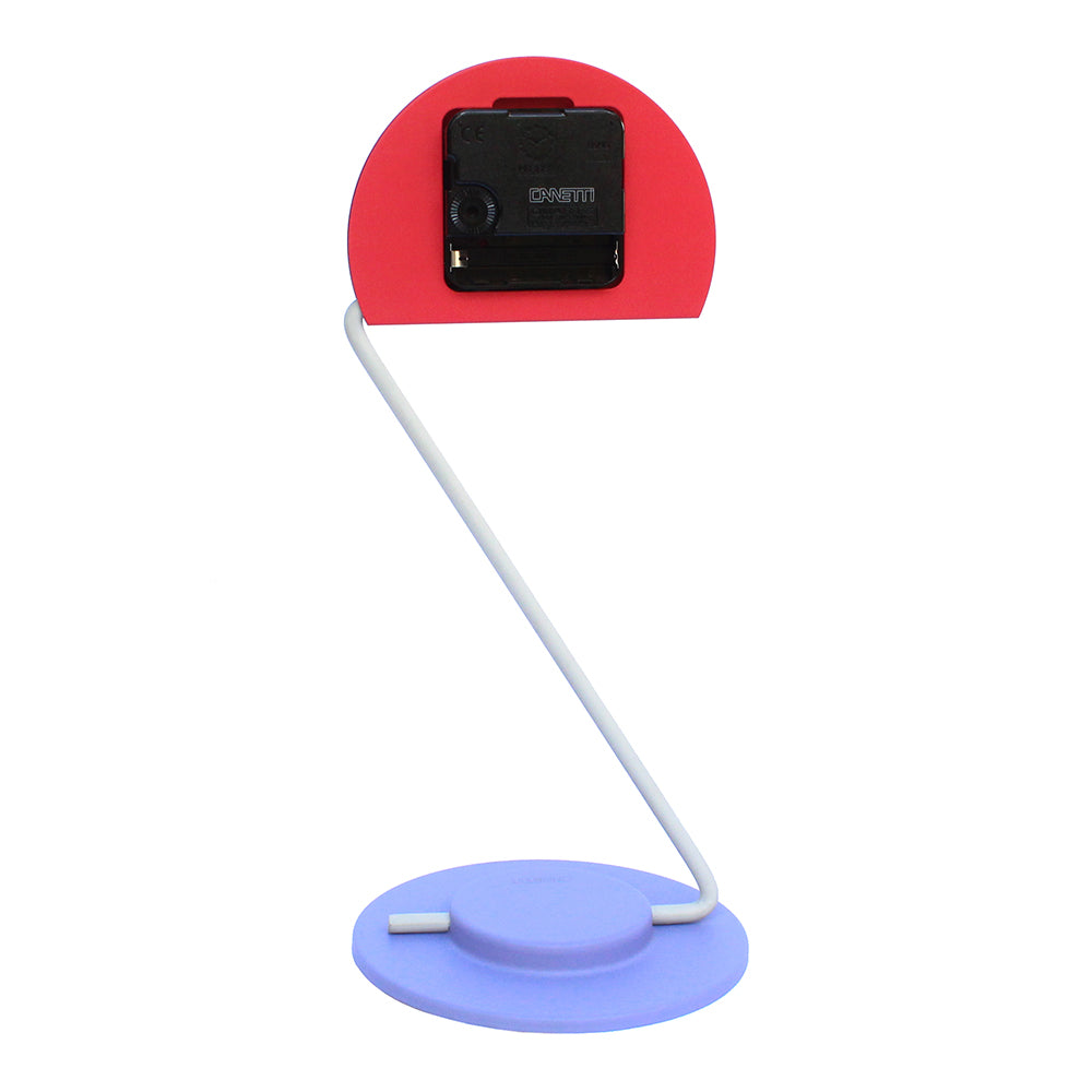 Peacock Desk Clock in Red