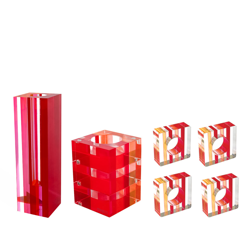 Red-Orange Table Set