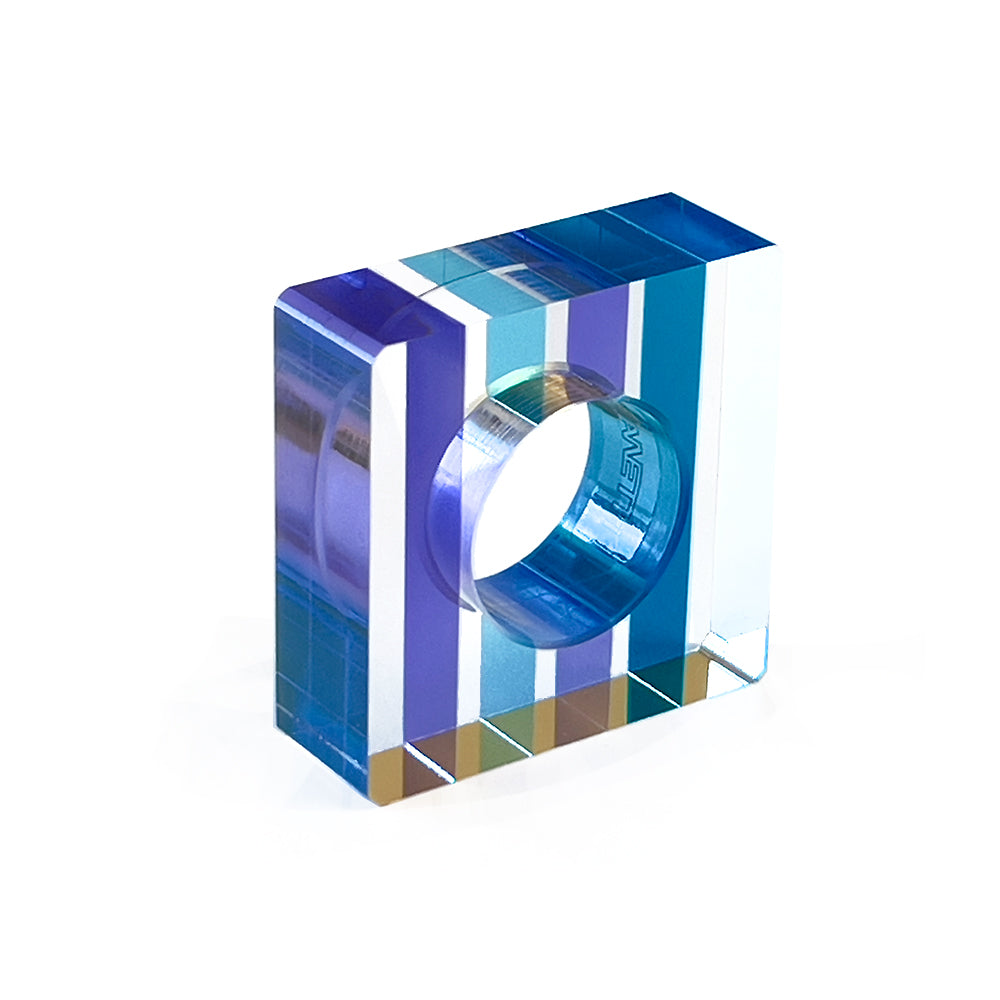 Colorful Square Acrylic Napkin Rings - Set of 4