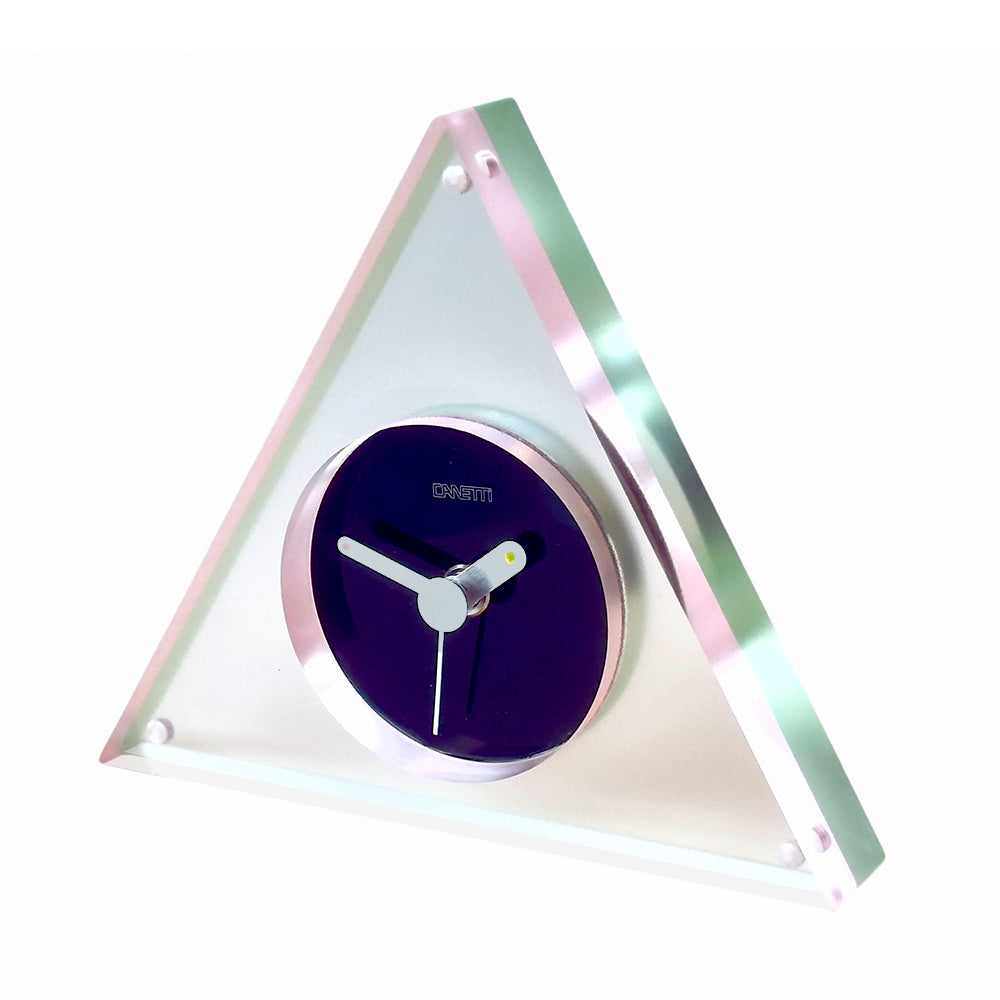 The Original Triangle Acrylic Clock in Frosted