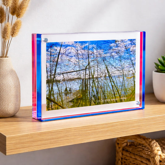 5"x7" Dual-Color Edge Magnet Frame - Rose and Blue