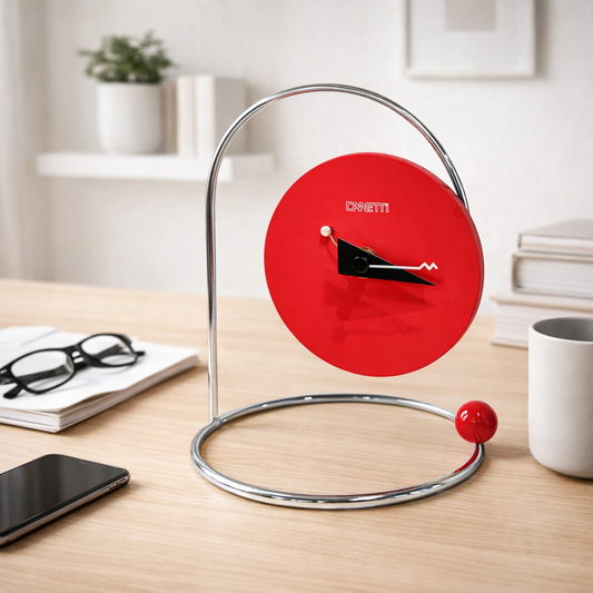Monk Desk Clock in Red
