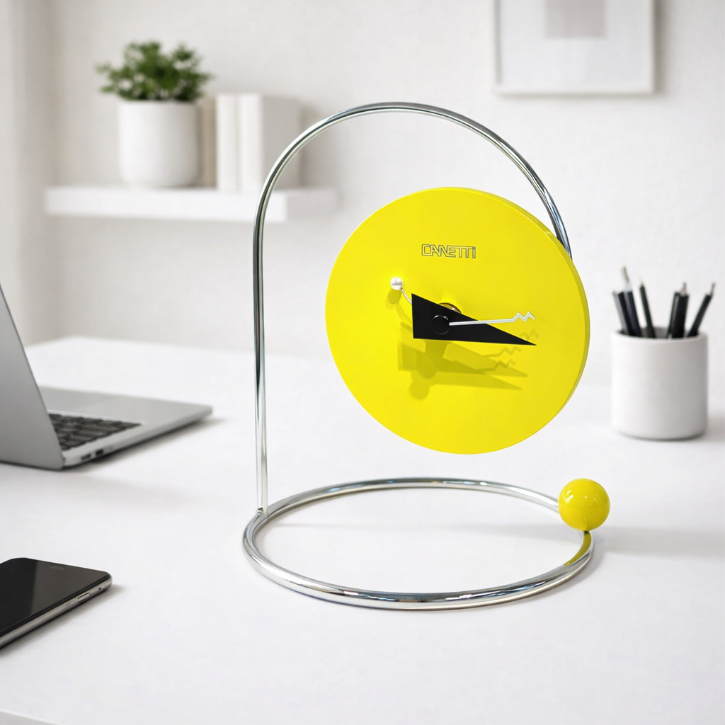 Monk Desk Clock in Yellow
