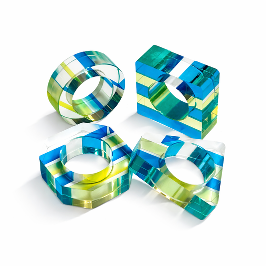 Multi Shape Acrylic Napkin Rings - Sets of 4
