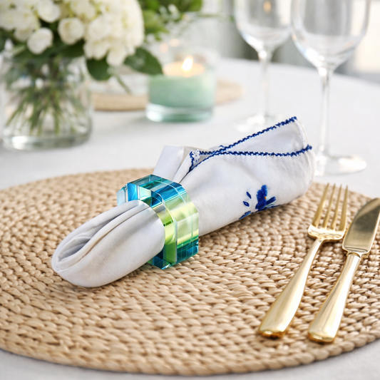 Multi Shape Acrylic Napkin Rings - Sets of 4