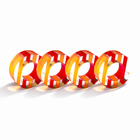 Colorful Round Acrylic Napkin Rings - Set of 4