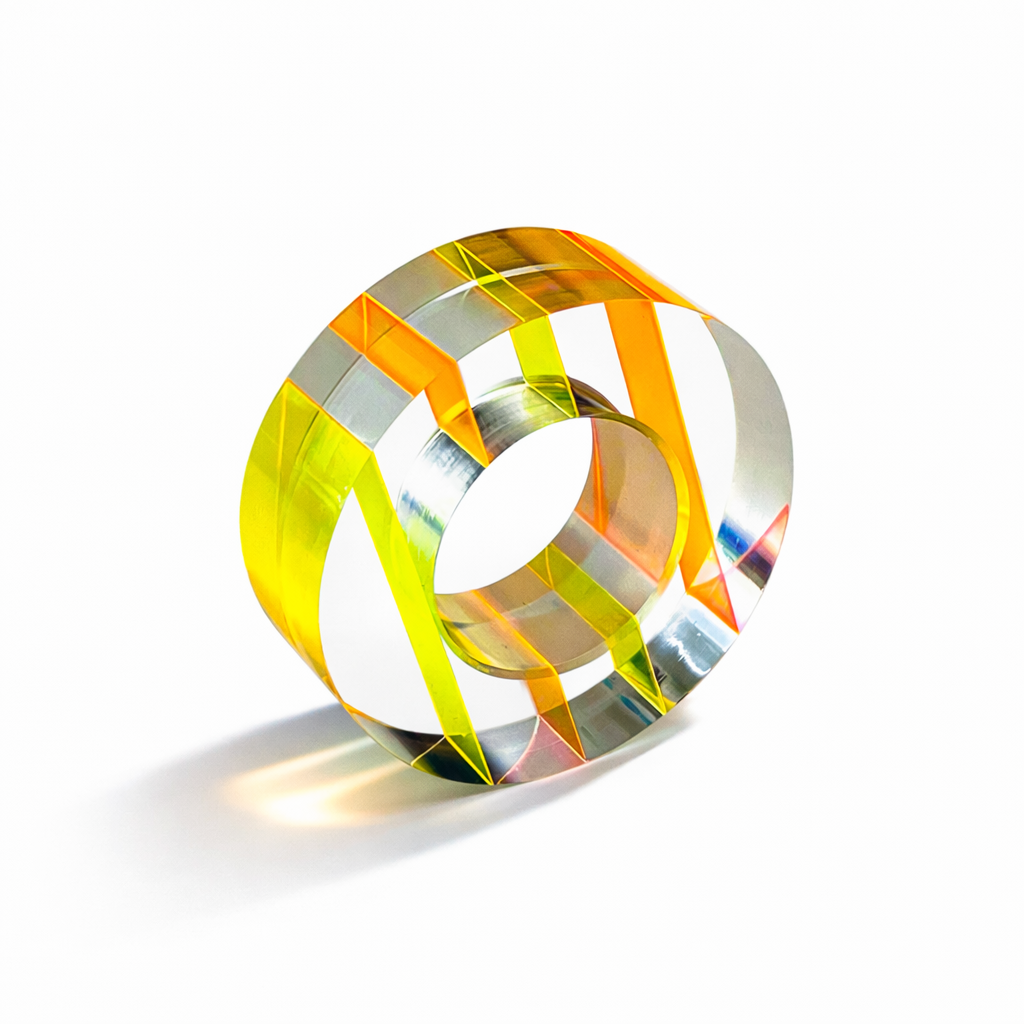 Colorful Round Acrylic Napkin Rings - Set of 4