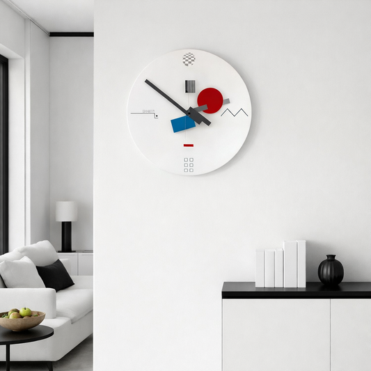 The Icon Wall Clock in White