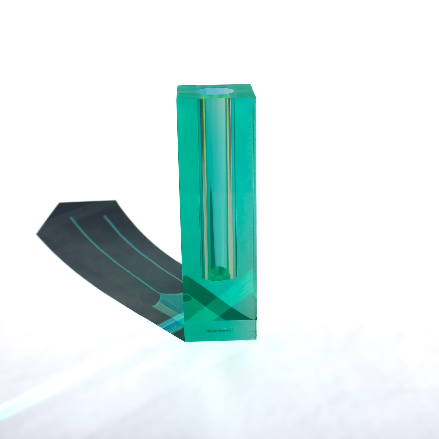 Canetti Acrylic Flower Vase in Blue/Green