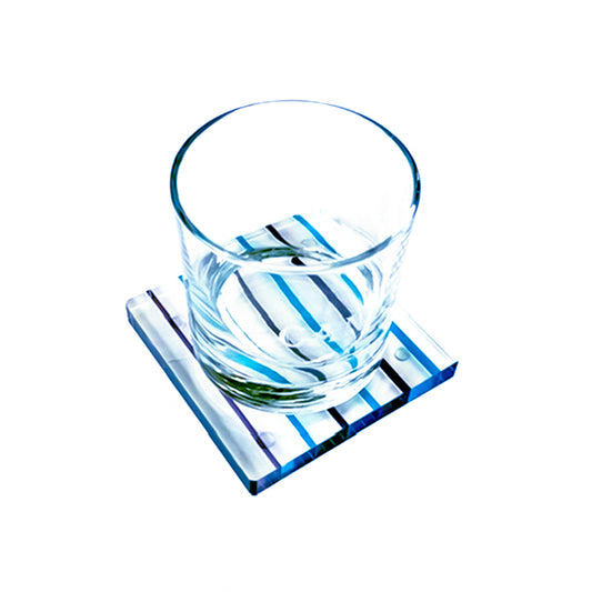 Canetti Colorful Coasters - Set of 4 in Blue/Purple