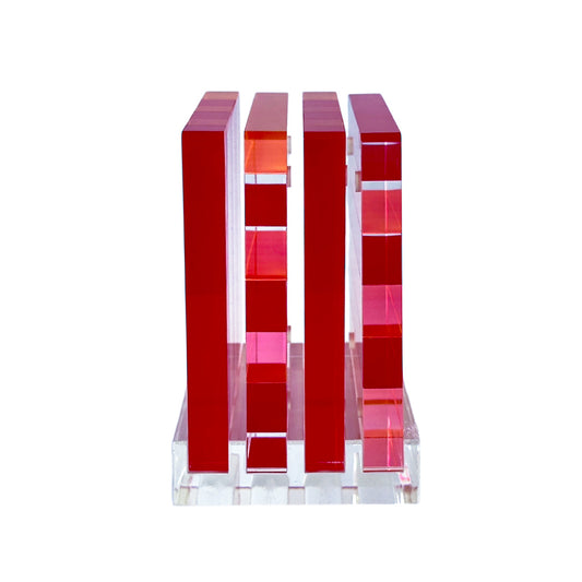 Canetti Colorful Coasters - Set of 4 in Orange/Red