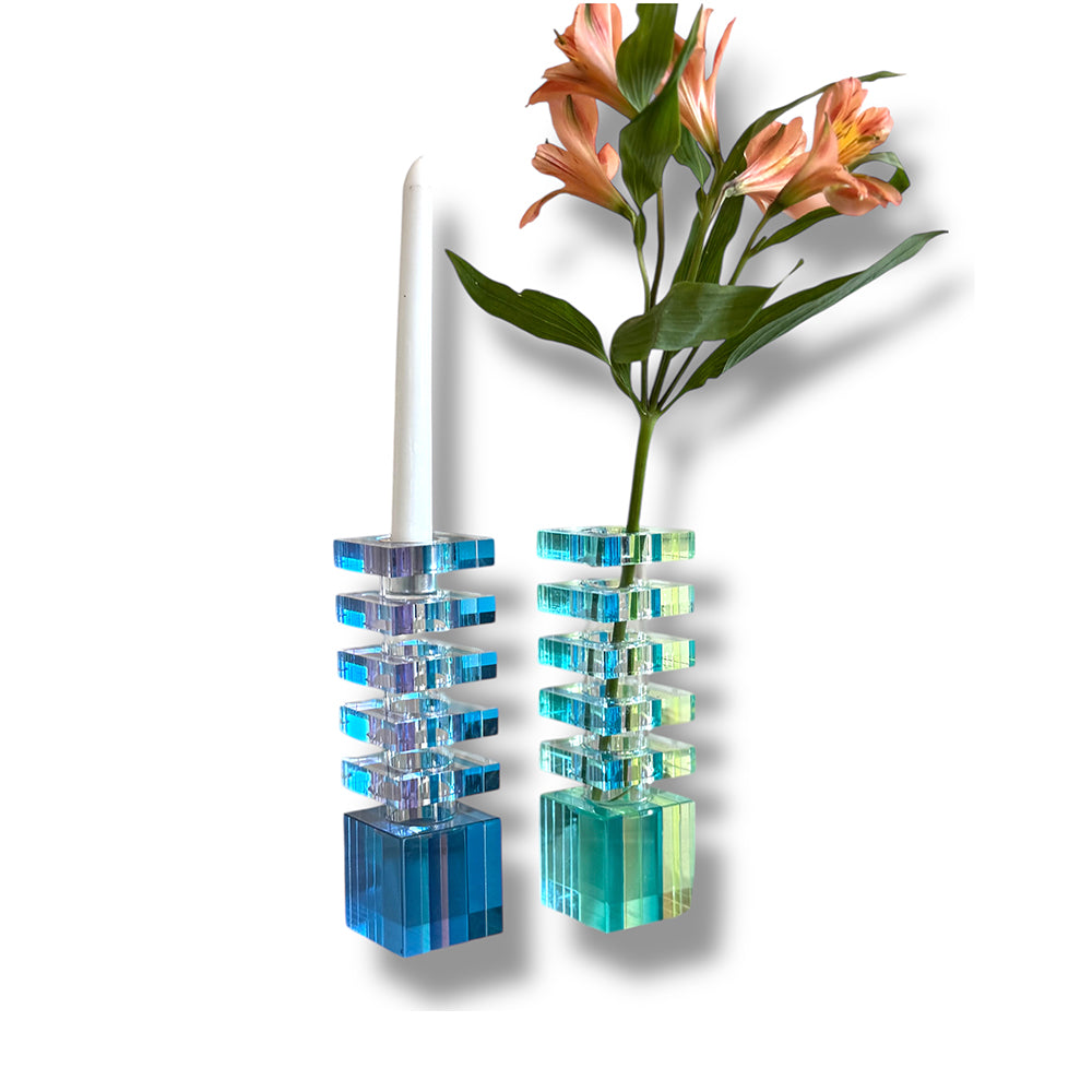 Combination Candleholder + Bud Vase Tower