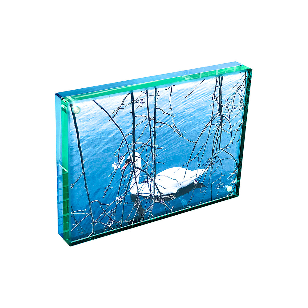 5"x7" Dual-Color Edge Magnet Frame - Green and Aqua
