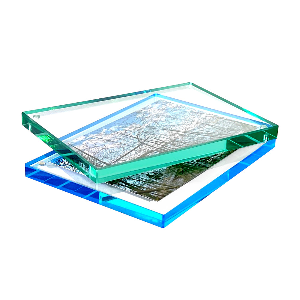 5"x7" Dual-Color Edge Magnet Frame - Green and Aqua