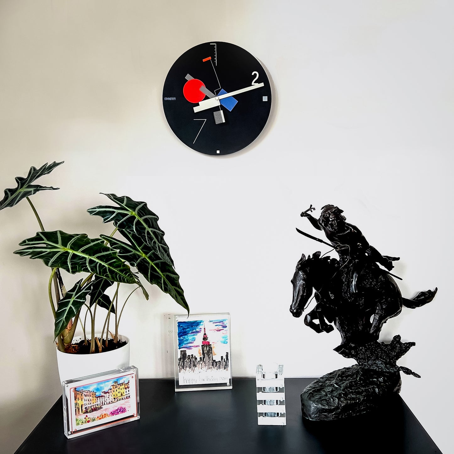 The Icon Wall Clock in Black