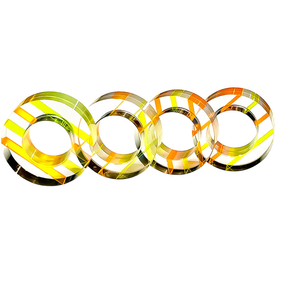 Round Colorful Napkin Rings - Set of 4