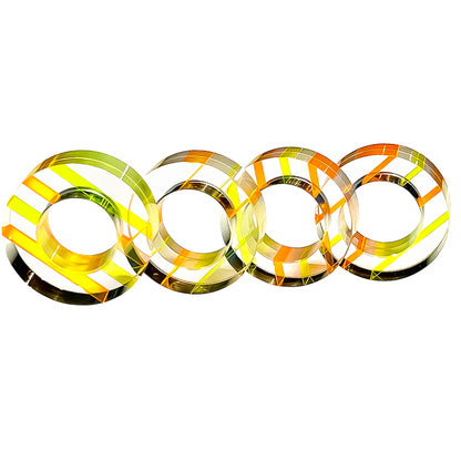 Round Colorful Napkin Rings - Set of 4