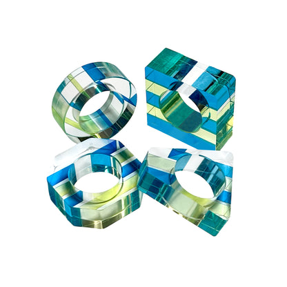 Multi Shape Acrylic Napkin Rings - Sets of 4