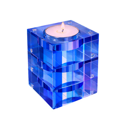 Magnetic Acrylic Tea Candle Holders - Blue/Purple Set of 3
