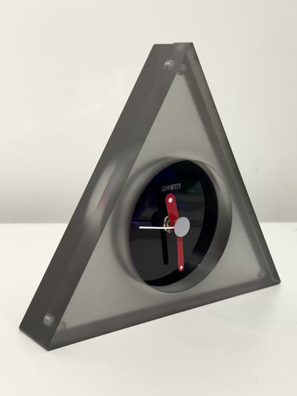 The Original Triangle Acrylic Clock in Graphite