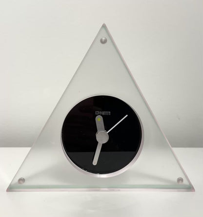 The Original Triangle Acrylic Clock in Frosted