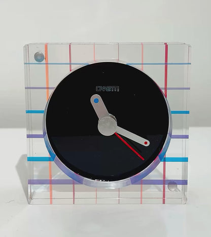 The Original Square Acrylic Clock in Colorful Layers