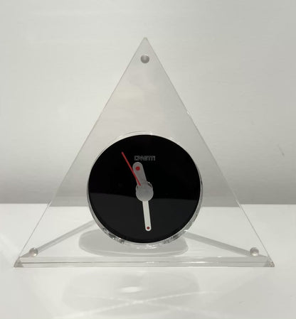 The Original Triangle Acrylic Clock in Clear