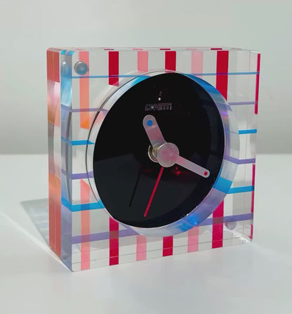 The Original Square Acrylic Clock in Colorful Layers