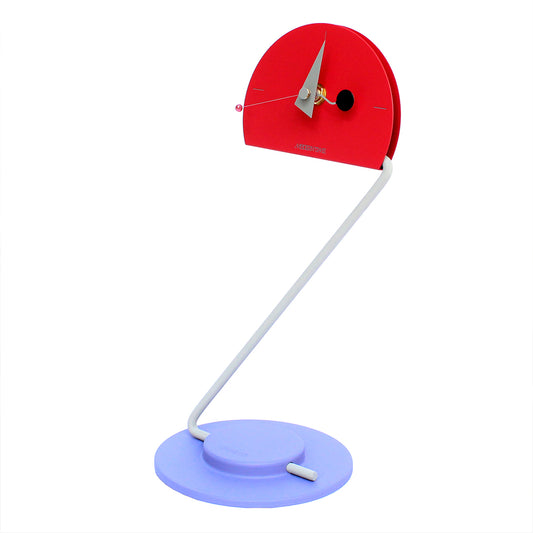 Peacock Desk Clock in Red