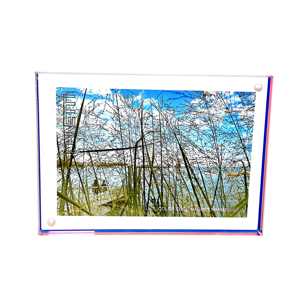 5"x7" Dual-Color Edge Magnet Frame - Rose and Blue