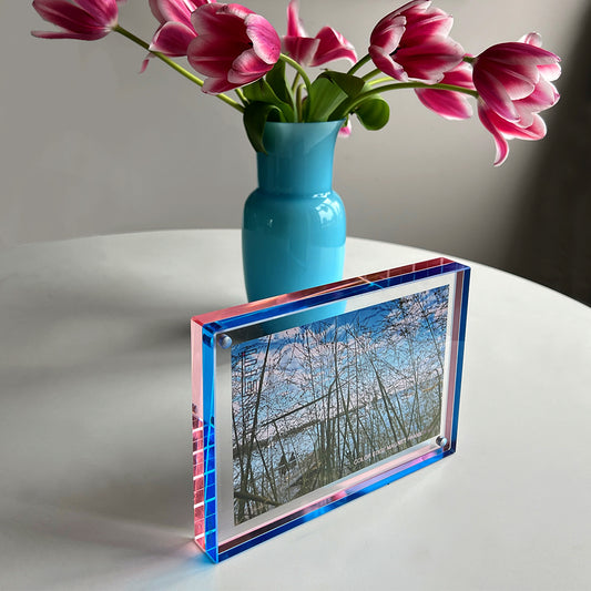 5"x7" Dual-Color Edge Magnet Frame - Rose and Blue