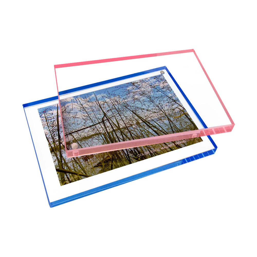 5"x7" Dual-Color Edge Magnet Frame - Rose and Blue