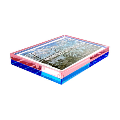 5"x7" Dual-Color Edge Magnet Frame - Rose and Blue