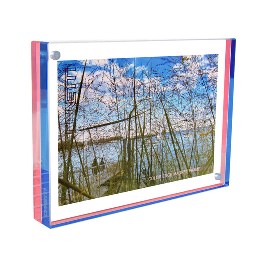 5"x7" Dual-Color Edge Magnet Frame - Rose and Blue